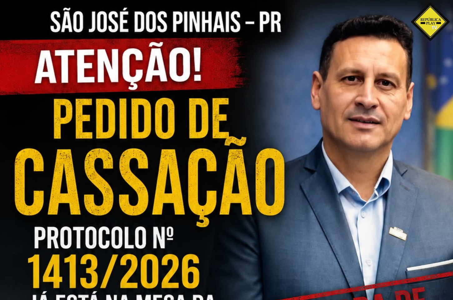 Pedido de cassação contra vereador Gesiel ganha novo capítulo em São José dos Pinhais